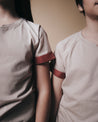 T-shirt con risvolto maniche a contrasto BONNIE-T-shirt, Camicie, Top e Canotte-I Leoncini Shop