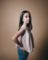 Top in garza di cotone check NADINE-T-shirt, Camicie, Top e Canotte-I Leoncini Shop